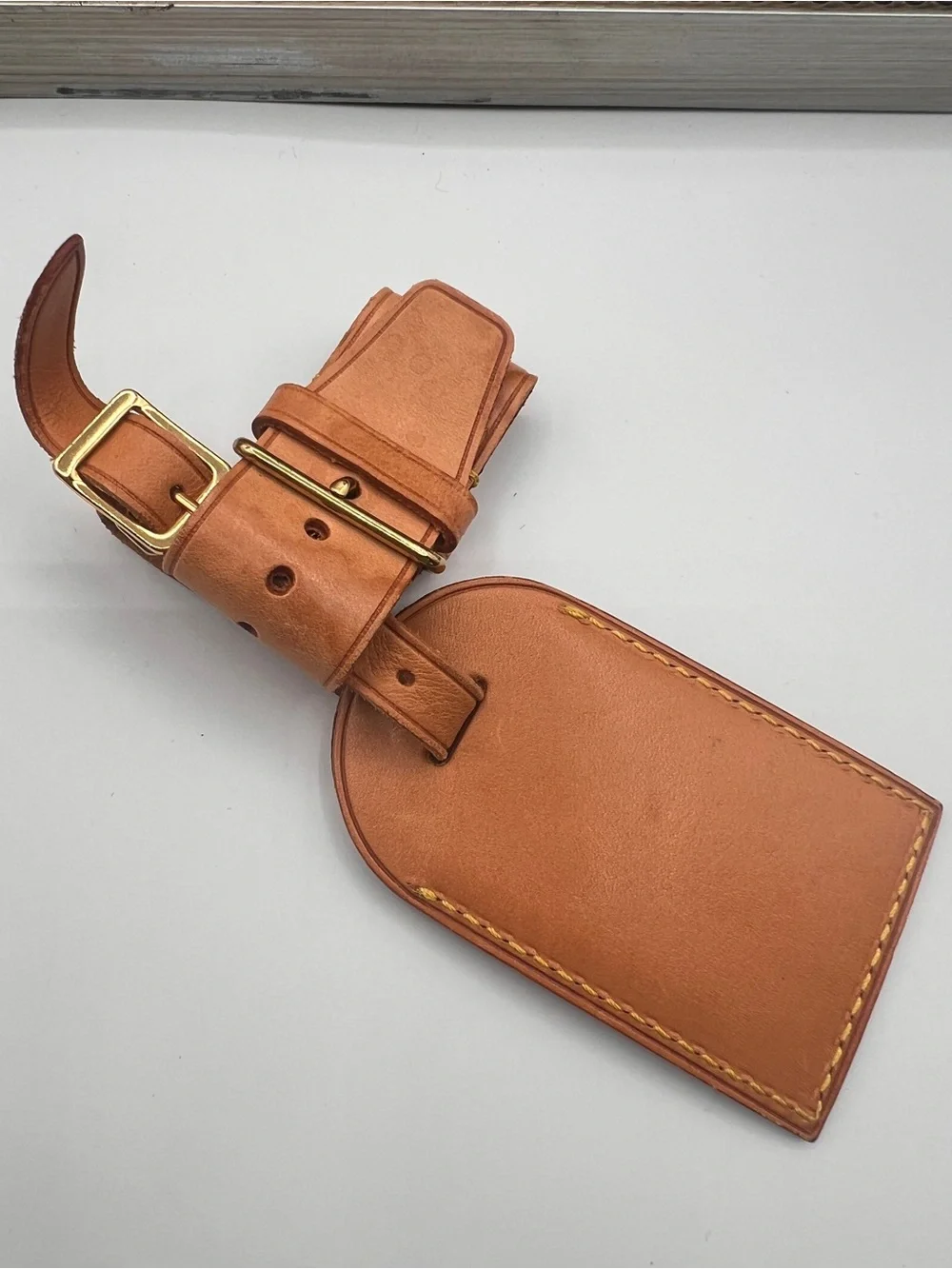 Louis Vuitton Vachetta Luggage Tag and Poignett (Handle Strap)